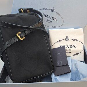 Prada  Jacquard Logo Camera Bag